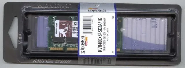 Kingston ValueRAM 1GB 400MHz DDR 200-pin SO-DIMM RAM Bellek