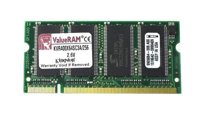 Kingston ValueRAM 256MB 400MHz DDR 0,25 GB 200-pin SO-DIMM RAM Bellek