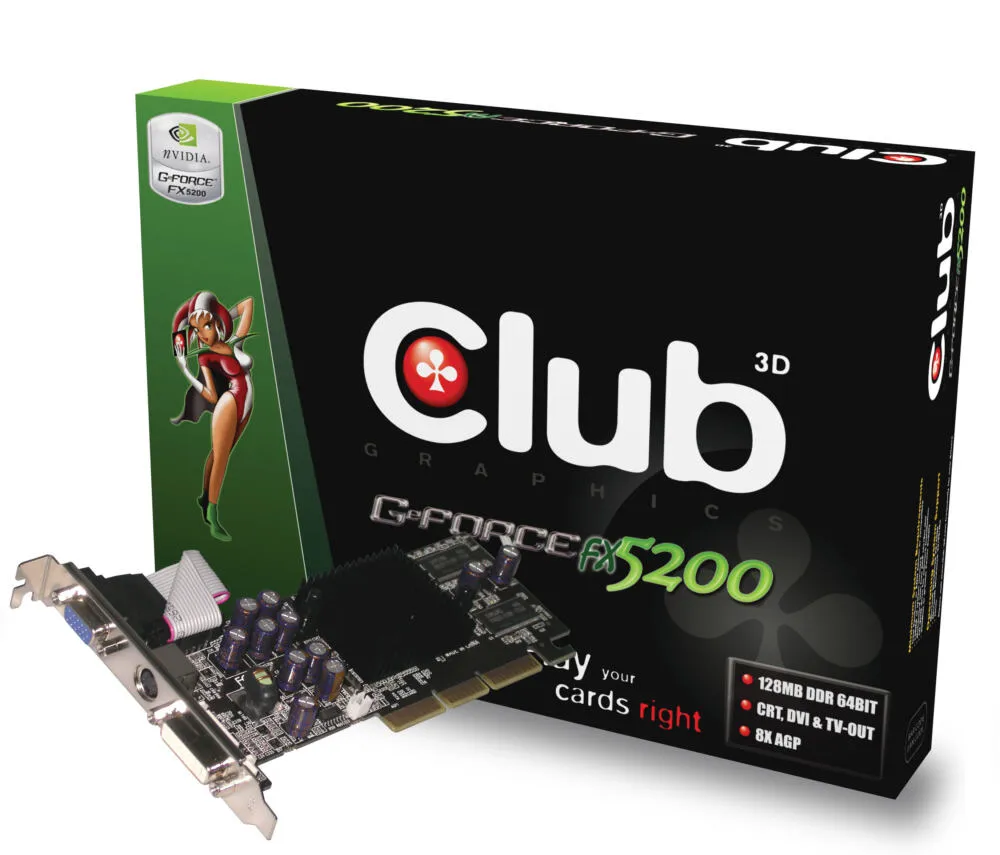 CLUB3D GeForce FX5200 128MB GDDR Ekran Kartı Thumbnail 0