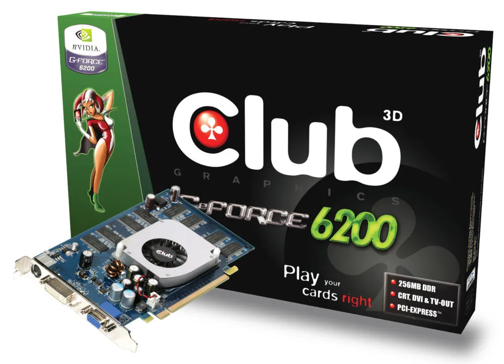 CLUB3D GeForce 6200 256MB(CGNX-626TVD) GDDR Ekran Kartı Thumbnail 0