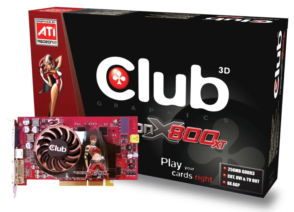 CLUB3D ATI Radeon X800XT (CGA-XT86VTVD) GDDR3 Ekran Kartı Thumbnail 0