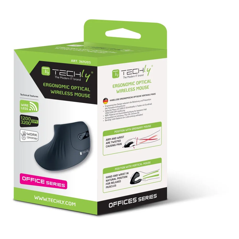 Techly IM 1100-VM-B 3200 DPI Kablosuz Mouse Thumbnail 1