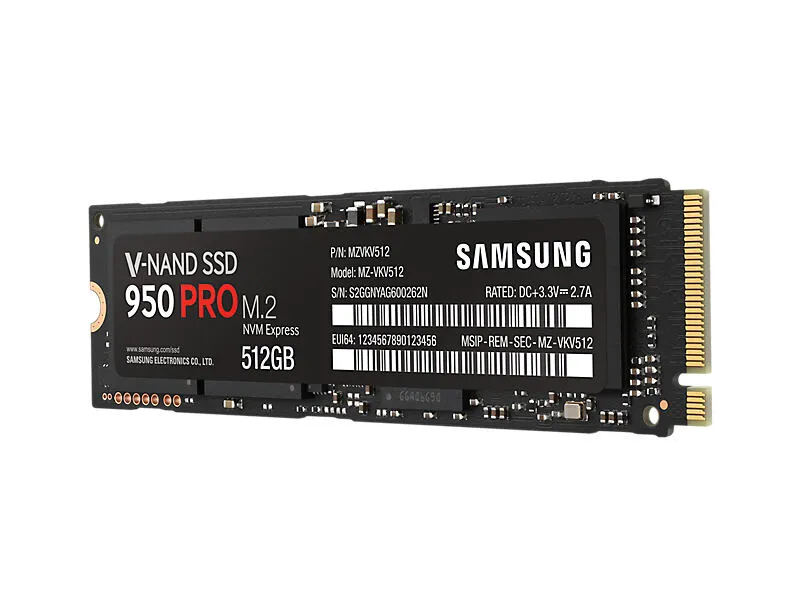 Samsung 950 PRO 512 GB MZ-V5P512BW M.2 SSD Thumbnail 2