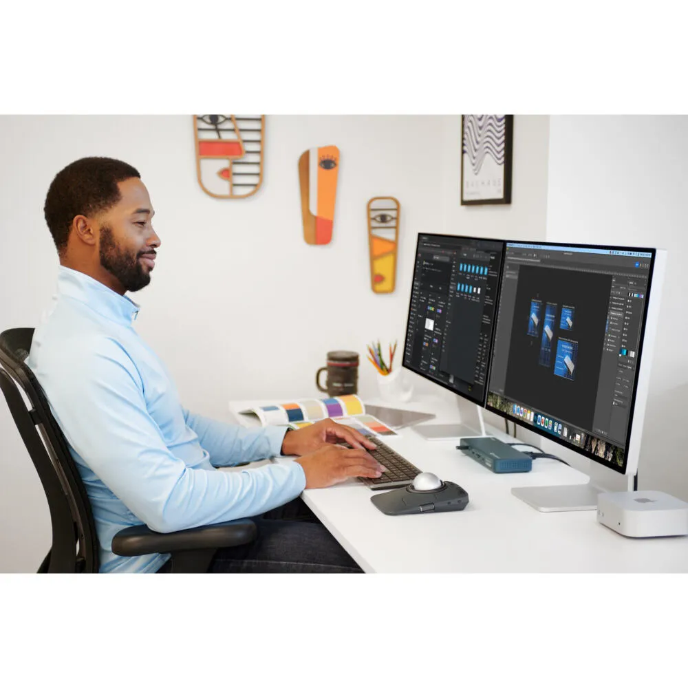 Kensington K75408FR Ev / Ofis RF Kablosuz + Bluetooth AZERTY Fransızca Gri Klavye Thumbnail 5