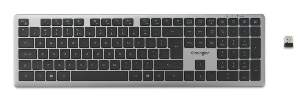 Kensington KB535 EQ Ofis RF Kablosuz + Bluetooth QWERTY İngilizce Gri Klavye