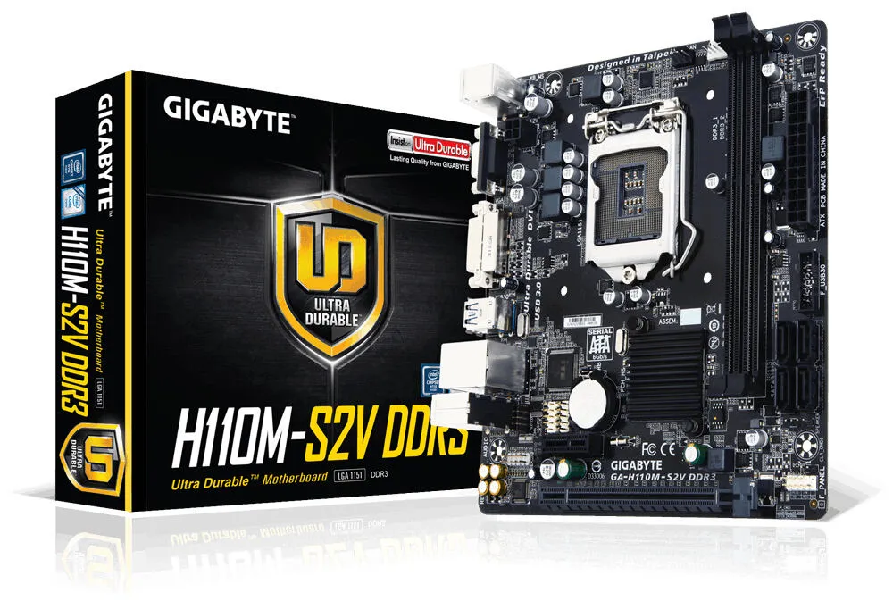 GIGABYTE GA-H110M-S2V DDR3 Intel® H110 LGA 1151 (Soket H4) micro ATX Anakart