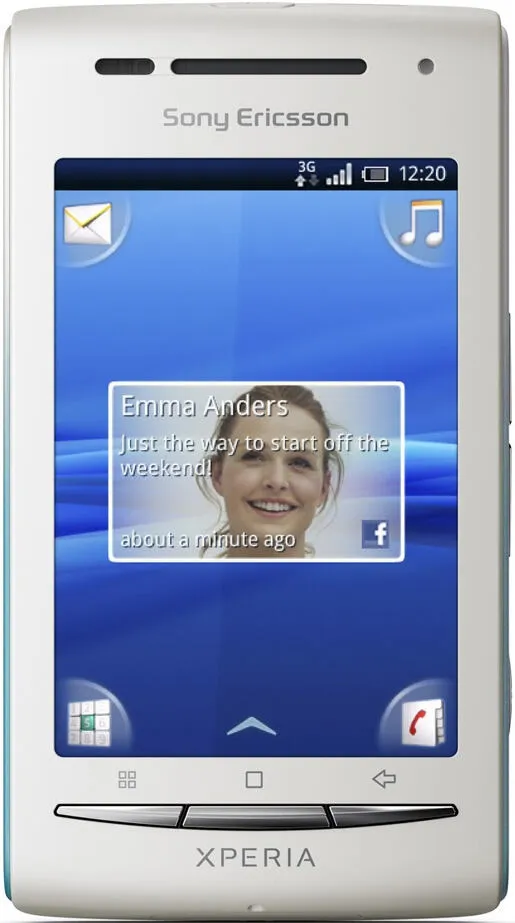 Sony Xperia X8 7,62 cm (3") Tek SIM Android 2.1 3G Micro-USB A 0,128 GB 1200 mAh Pembe, Beyaz Akıllı Telefon