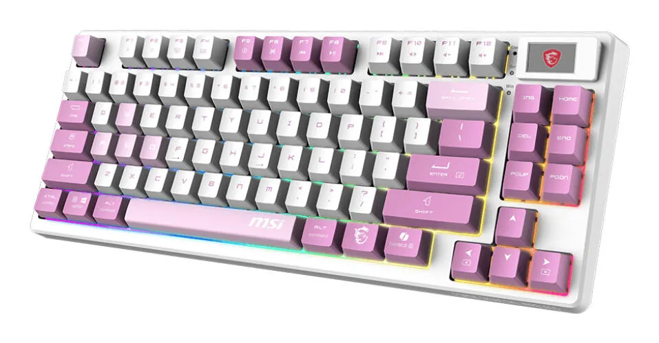 MSI FORGE GK600 TKL WIRELESS VIOLET TKL US Mekanik RGB Oyuncu Klavyesi Thumbnail 4