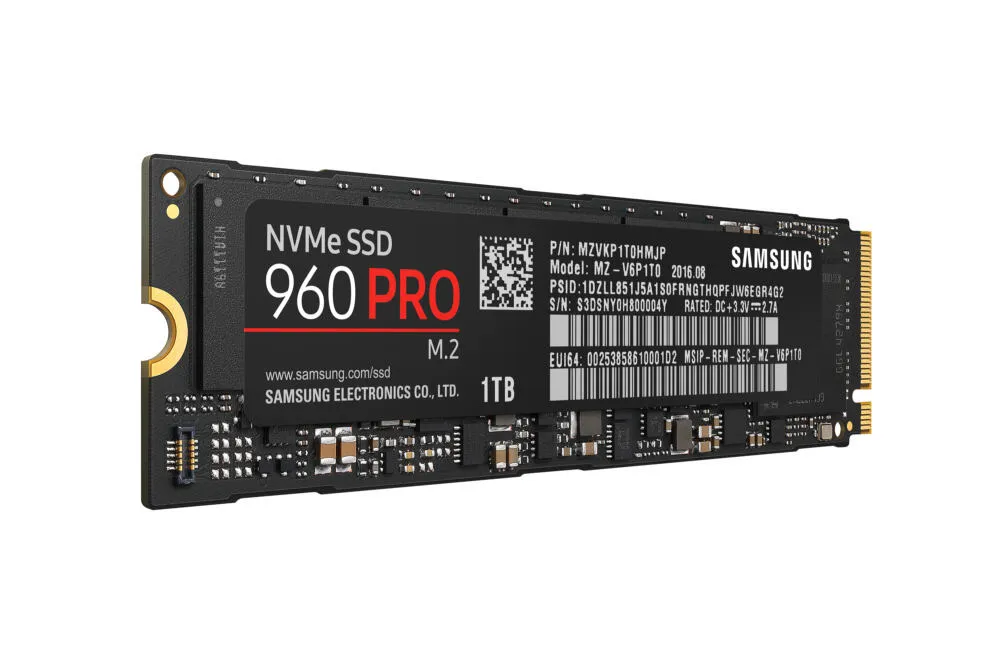 Samsung 960 PRO 1 TB MZ-V6P1T0BW M.2 NVMe SSD Thumbnail 6