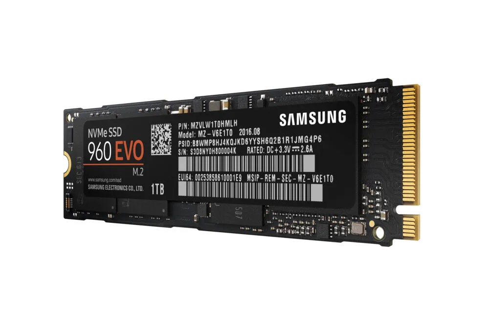 Samsung 960 EVO 1 TB MZ-V6E1T0BW M.2 NVMe SSD Thumbnail 4