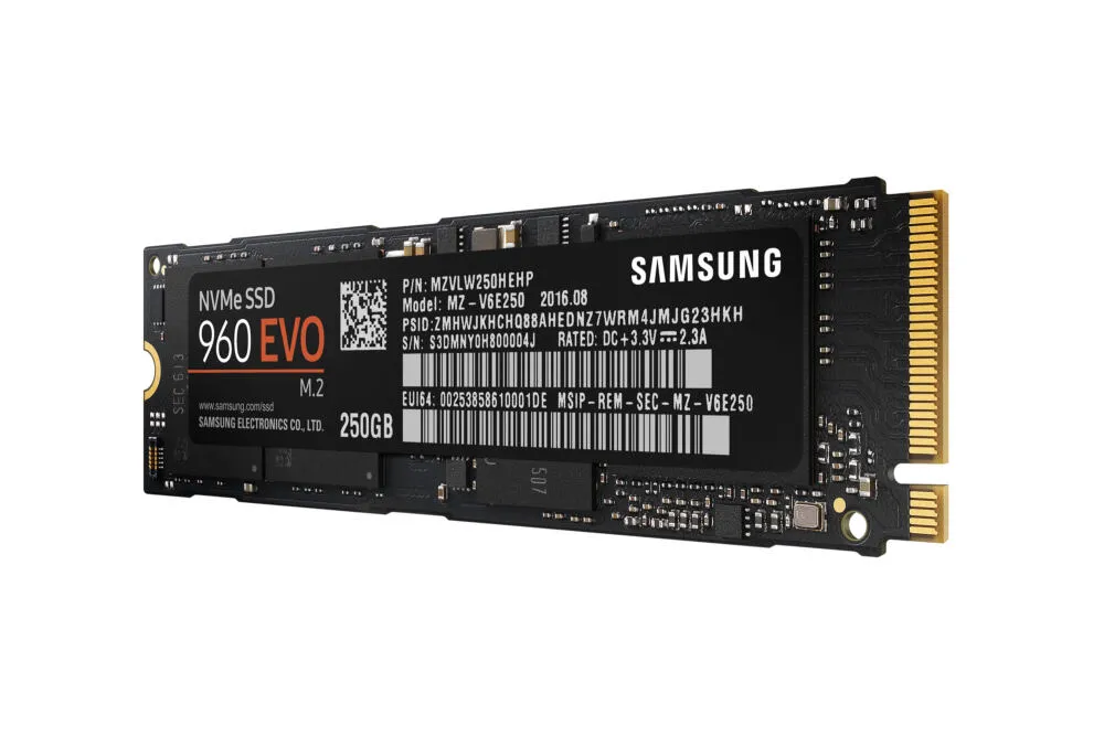 Samsung 960 EVO 250 GB MZ-V6E250BW M.2 Gen3 NVMe SSD Thumbnail 4