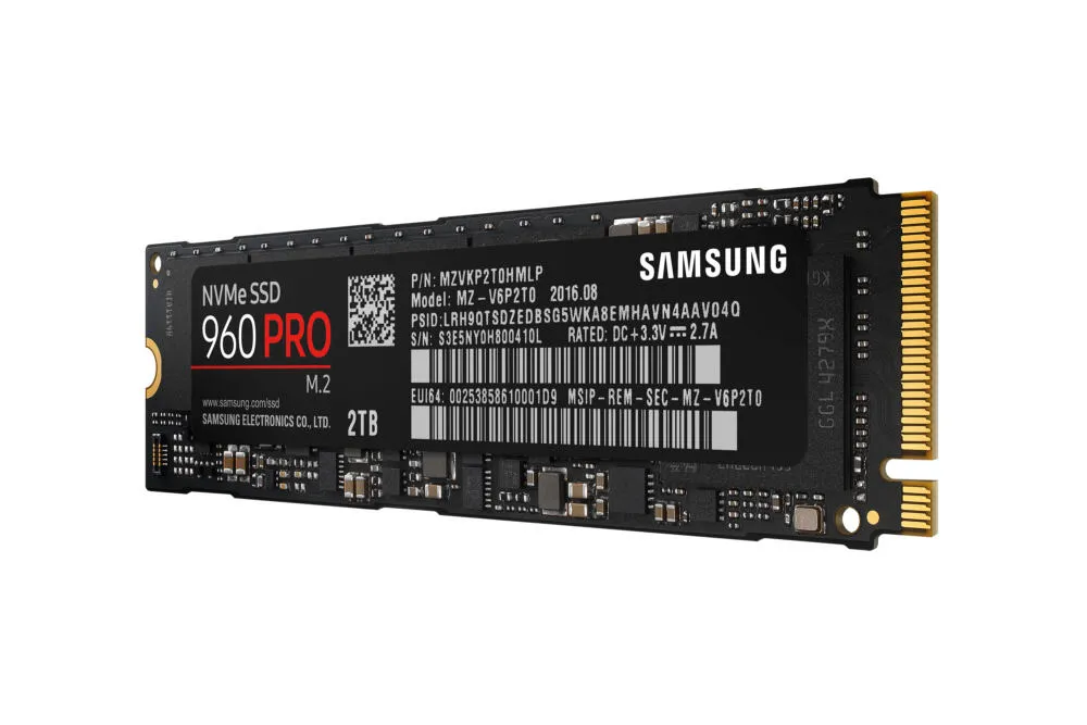 Samsung 960 PRO 2 TB MZ-V6P2T0BW M.2 NVMe SSD Thumbnail 4