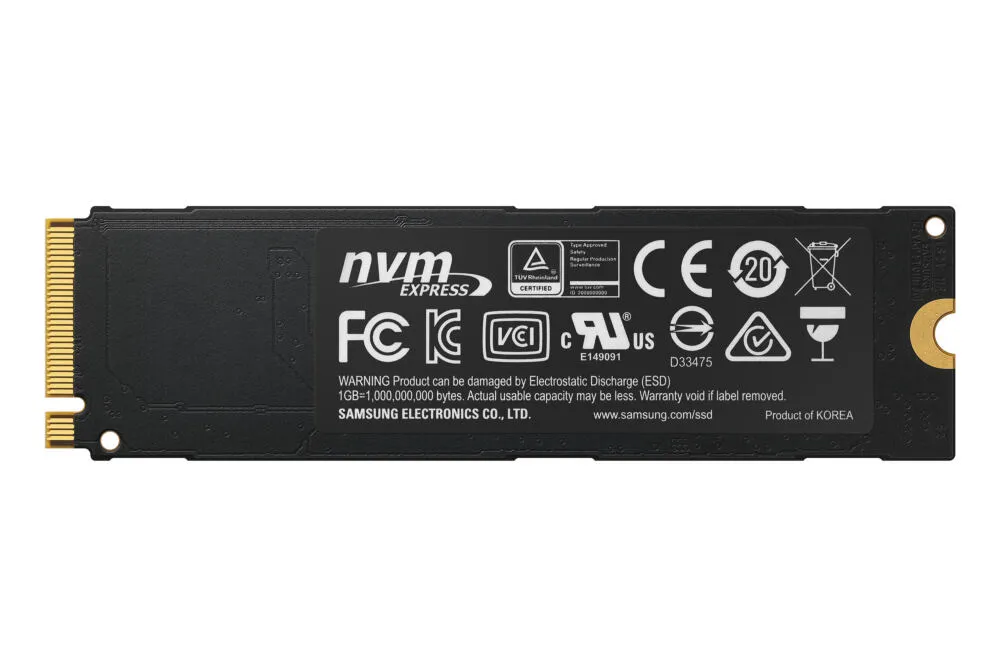Samsung 960 PRO 1 TB MZ-V6P1T0BW M.2 NVMe SSD Thumbnail 2