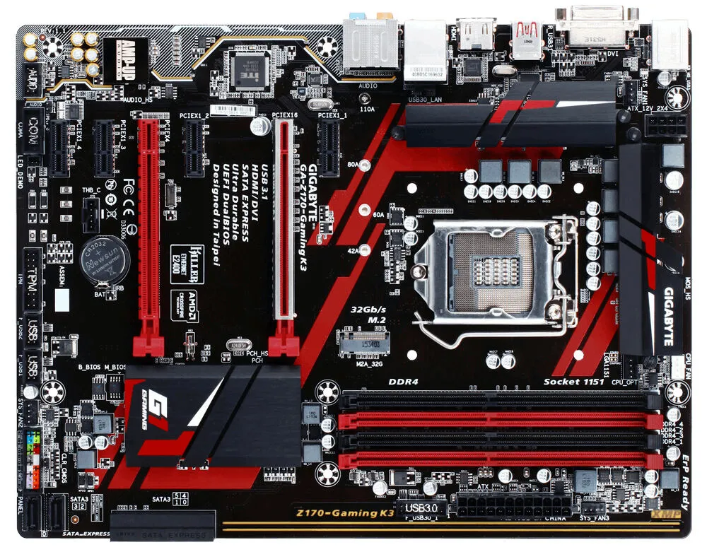 GIGABYTE GA-Z170-Gaming K3 Intel® Z170 LGA 1151 (Soket H4) ATX Anakart Thumbnail 0
