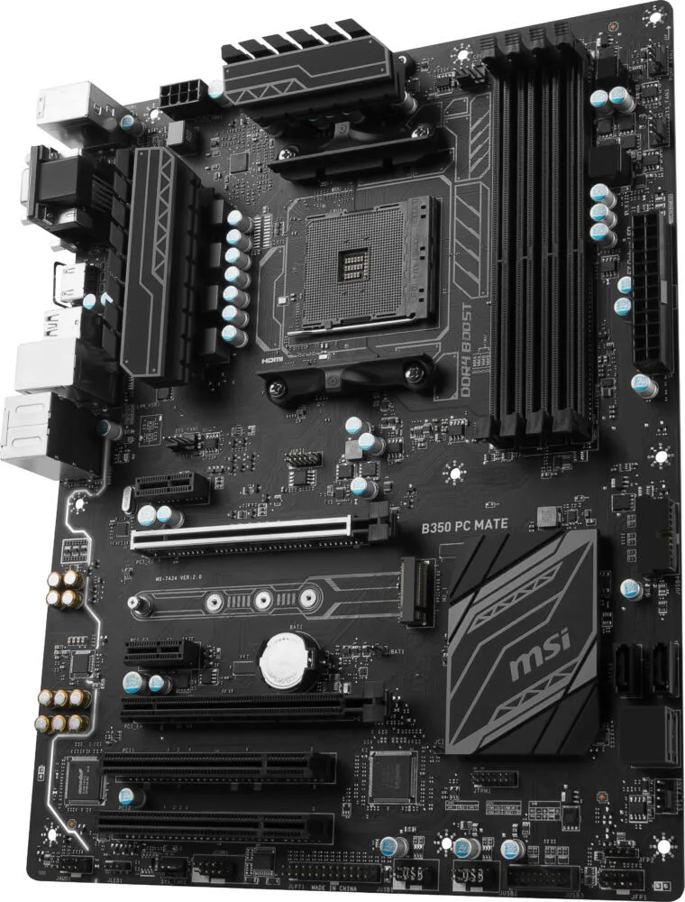 MSI B350 PC MATE 7A36-003R AM4 4x DDR4 1x M.2 ATX Anakart Thumbnail 1