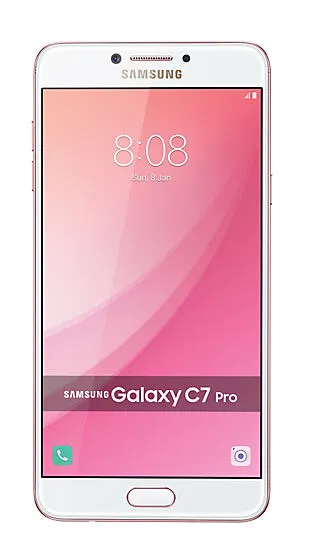 Samsung Galaxy C7 Pro SM-C7010 14,5 cm (5.7") Çift SIM 4G USB C Tipi 4 GB 64 GB 3300 mAh Pembe altın, Beyaz Akıllı Telefon