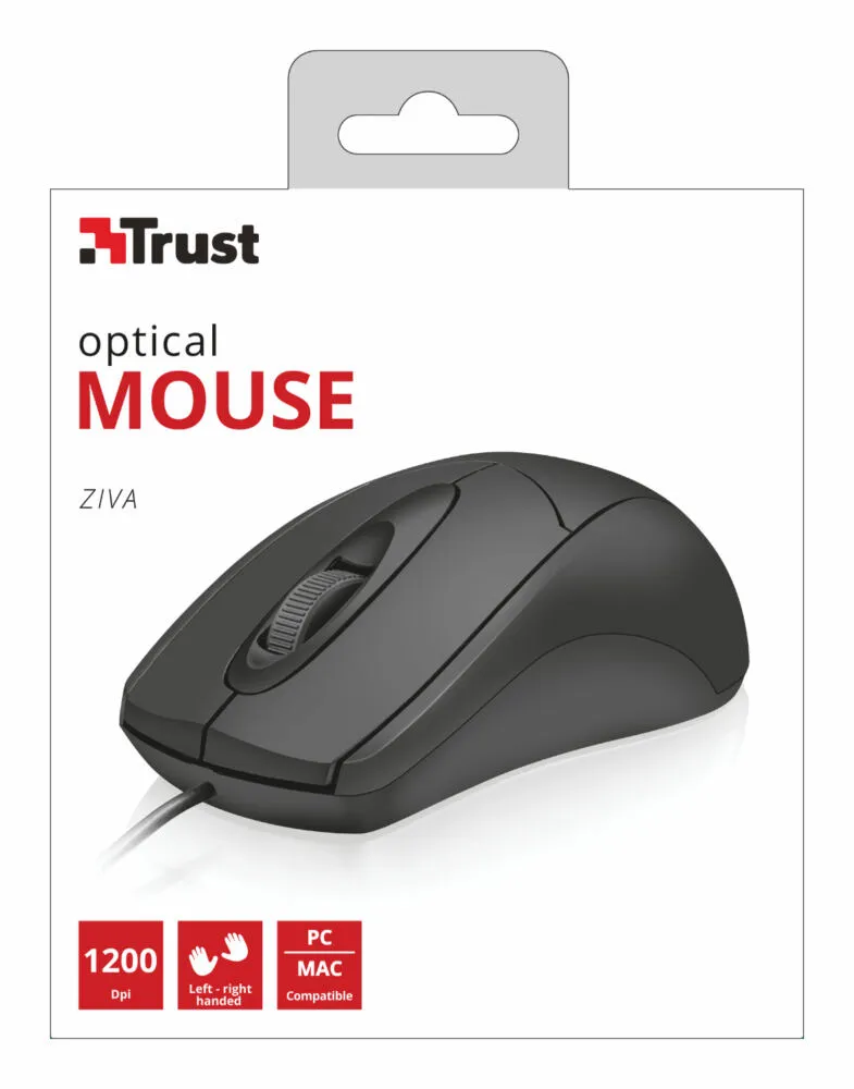 Trust Ziva 21947 1200 DPI Optik Mouse Thumbnail 8