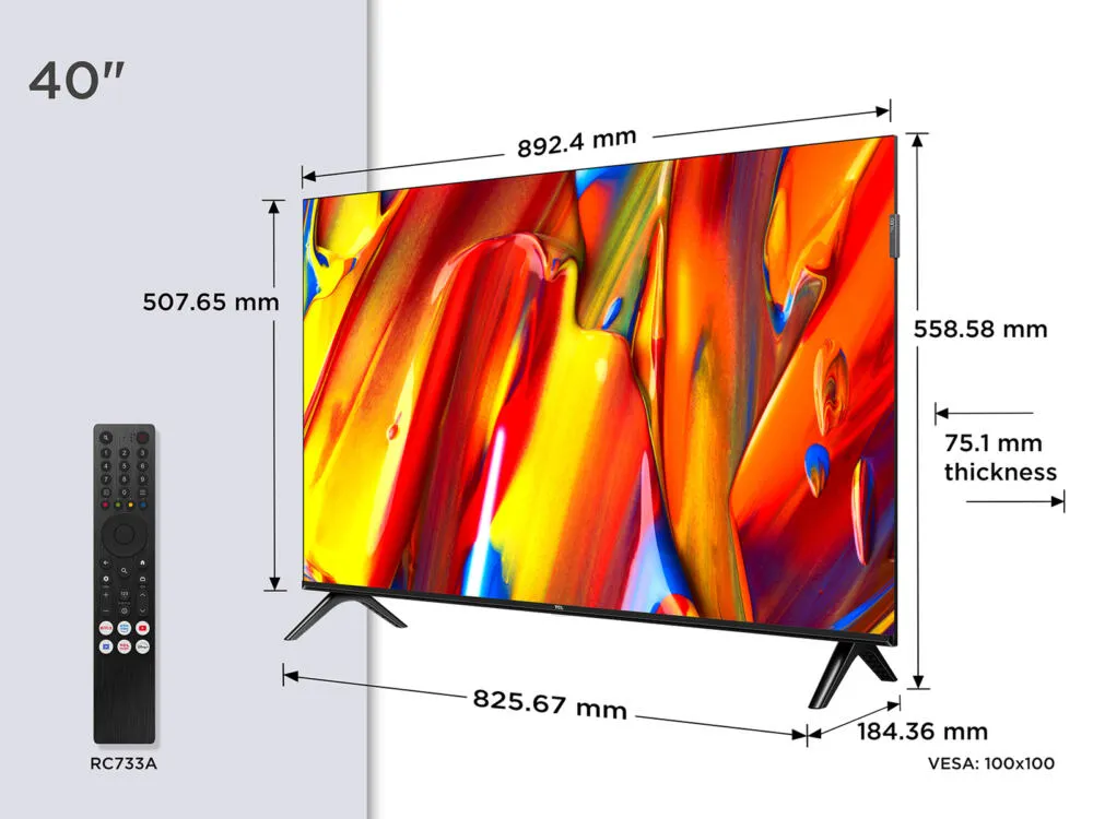 TCL S5K 40V5C-UK 40 inç Full HD QLED TV Thumbnail 2