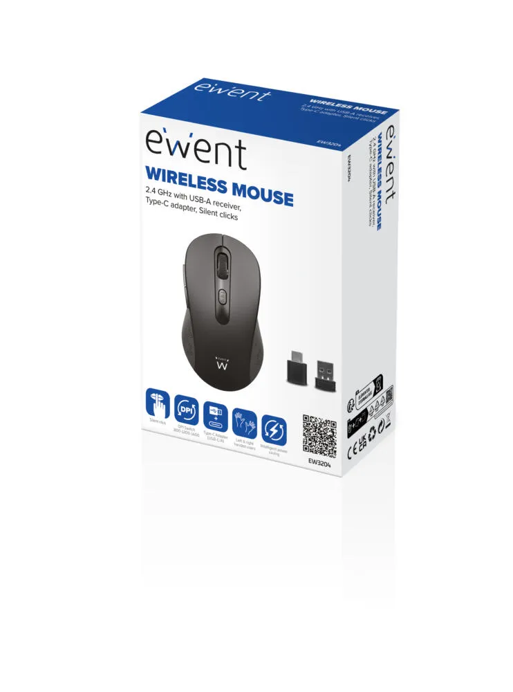 Ewent EW3204 1600 DPI Kablosuz Mouse Thumbnail 2
