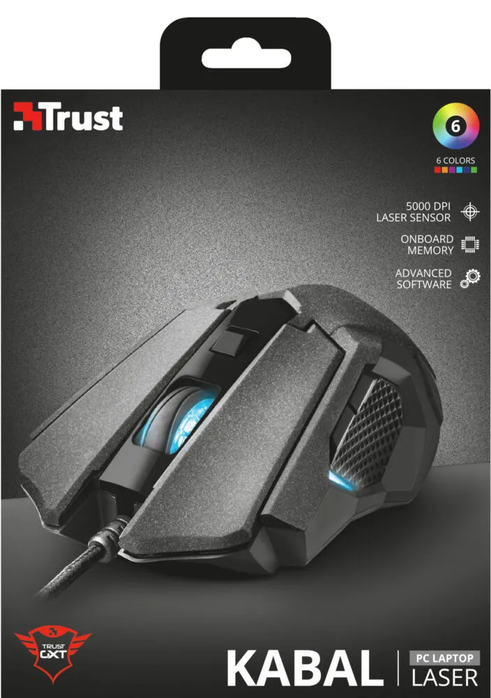 Trust GXT 4158 Kabal 22937 5000 DPI Oyuncu Faresi Thumbnail 2