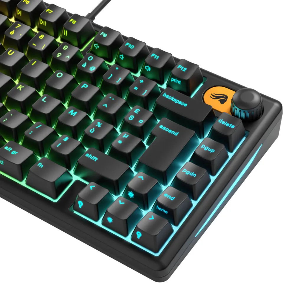 Glorious Gaming GMBK 75% GLO-GMBK75-BLK-FR RGB Oyuncu Klavyesi Thumbnail 8