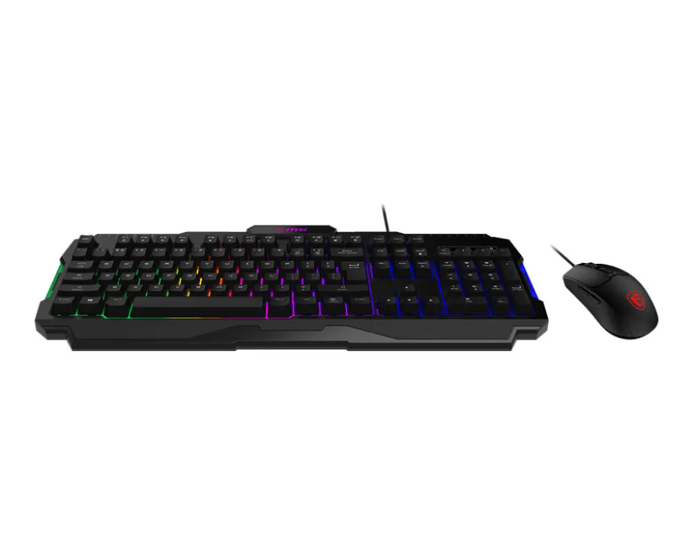 MSI FORGE GK100 COMBO Fare dahil Oyun USB QWERTY İspanyolca Siyah Klavye & Mouse Seti Thumbnail 3