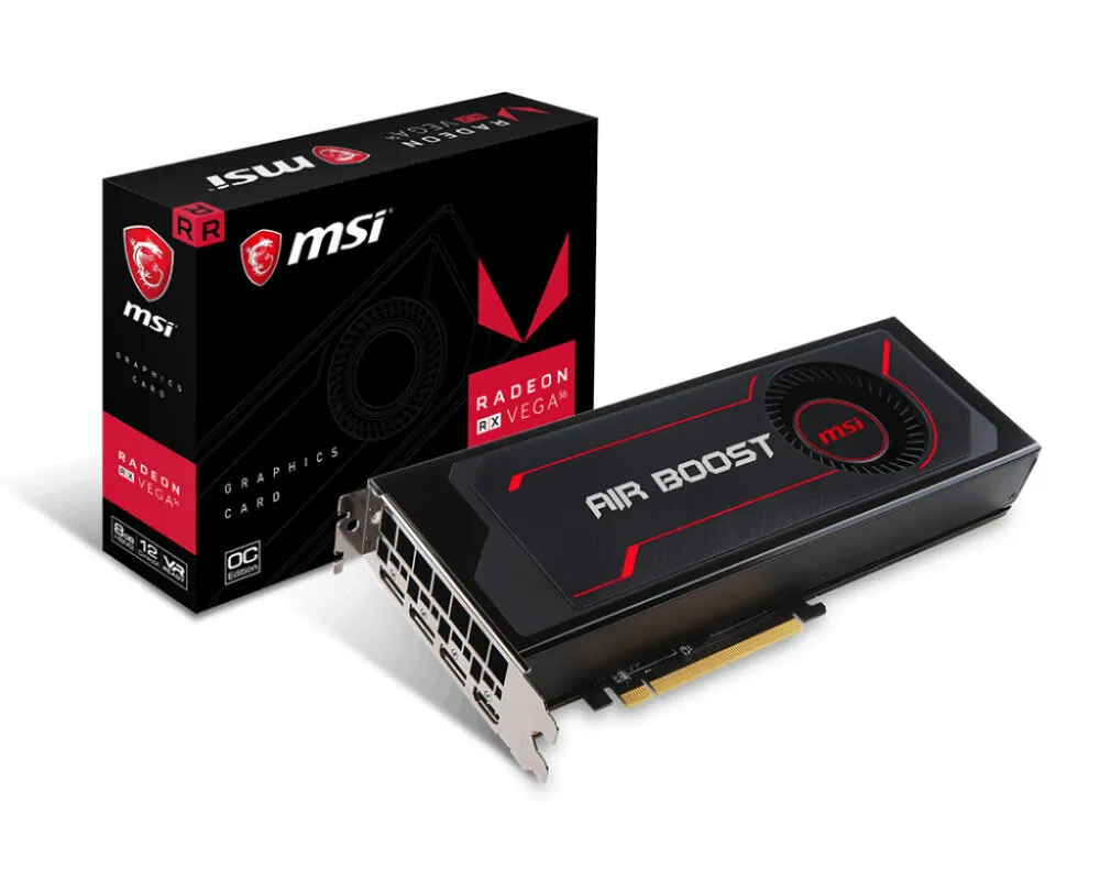 MSI RX VEGA 56 AIR BOOST 8G OC AMD Radeon RX 56 8 GB Yüksek Bant Genişliği Hafızası 2 (HBM2) Ekran Kartı