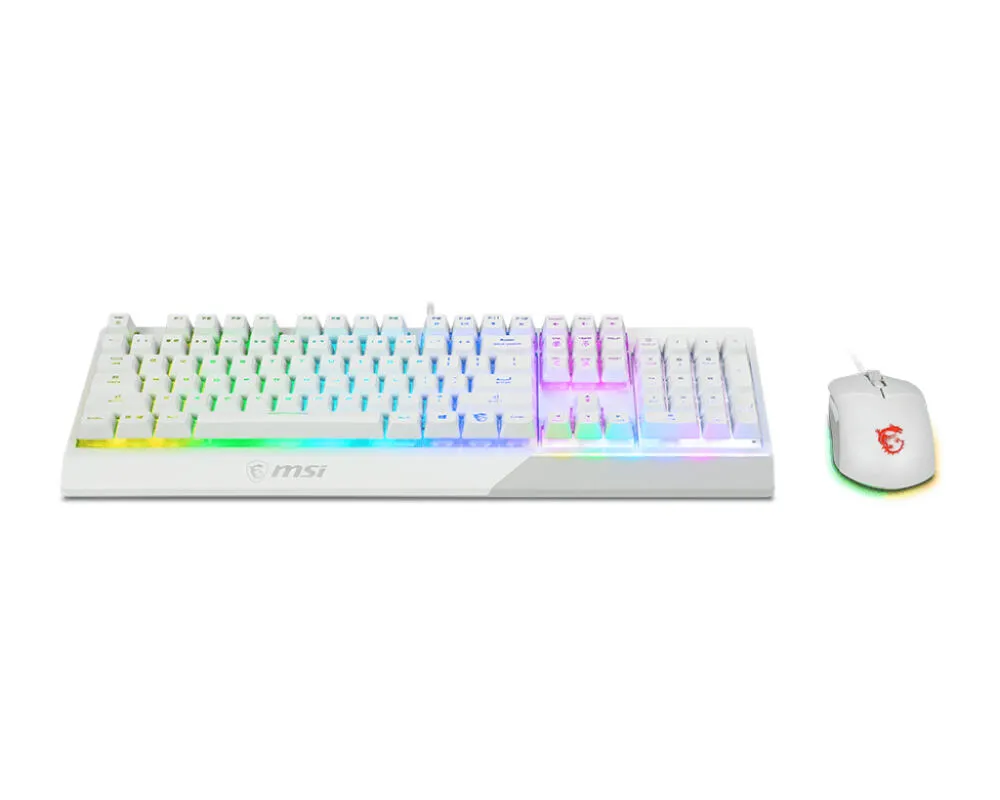 MSI VIGOR GK30 COMBO WHITE VIGORGK30CW Mekanik RGB Klavye & Mouse Seti Thumbnail 4