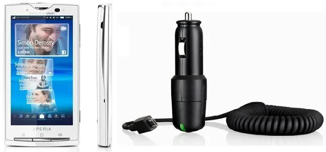 Sony Xperia X10 luster white + free car charger 10,2 cm (4") Beyaz Akıllı Telefon