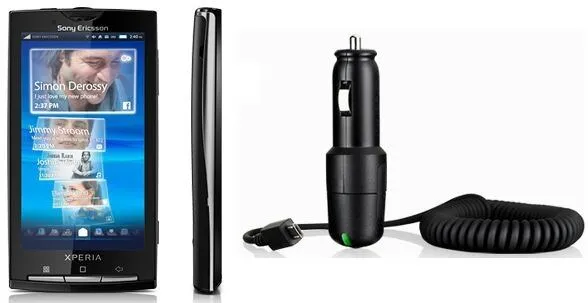 Sony Xperia X10 Sensuous Black + free car charger 10,2 cm (4") Siyah Akıllı Telefon