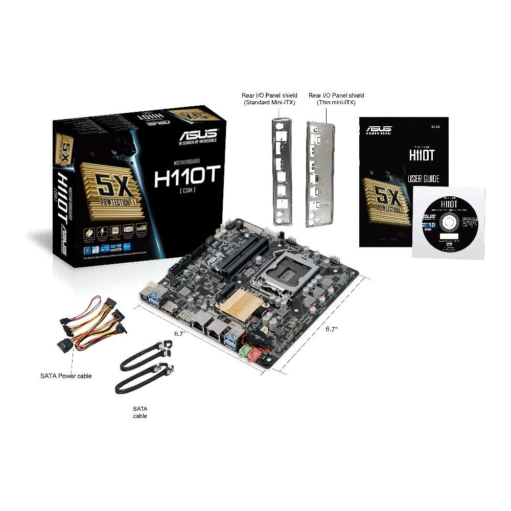 ASUS H110T/CSM 90MB0Q40-M0EAYC LGA1151 2x DDR4 1x M.2 Mini-ITX Anakart Thumbnail 3