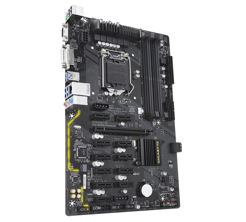 GIGABYTE GA-B250-FinTech LGA1151 4x DDR4 ATX Anakart Thumbnail 3