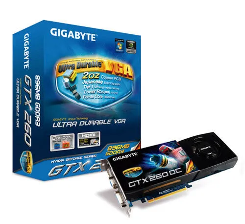 GIGABYTE N260OC-896I NVIDIA GeForce GTX 260 GDDR3 Ekran Kartı