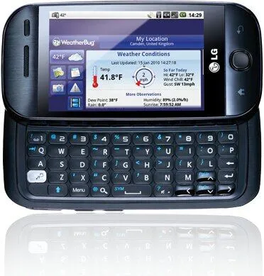 LG GW620 7,62 cm (3") Tek SIM 1500 mAh Siyah Akıllı Telefon