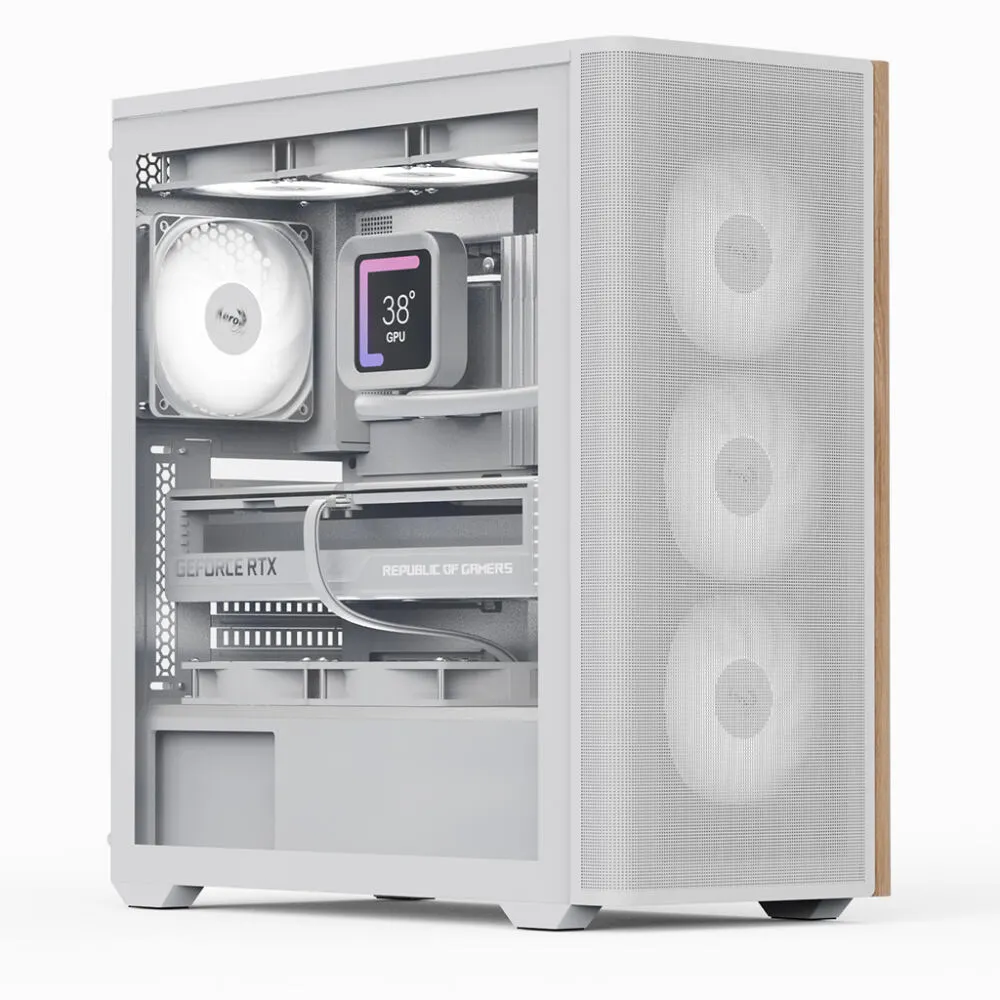 Aerocool D501A Midi Dikey (Tower) Beyaz Kas