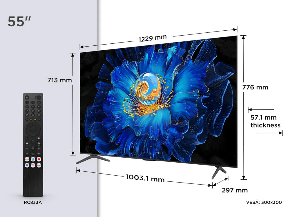 TCL 55C6KS-UK 55 inç 4K Ultra HD TV Thumbnail 1
