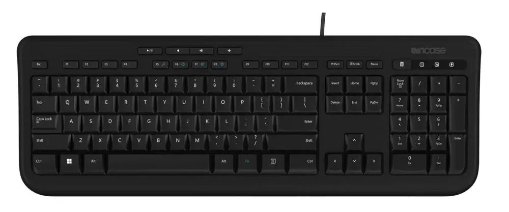 Incase Designed by Microsoft Wired Keyboard 600 Evrensel USB QWERTY İtalyanca Siyah Klavye