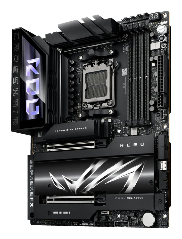ASUS ROG CROSSHAIR X870E HERO 90MB1IE0-M0EAY0 AM5 4x DDR5 5x M.2 ATX Anakart Thumbnail 6