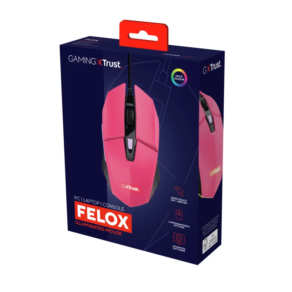 Trust GXT 109P FELOX 25068 6400 DPI Oyuncu Faresi Thumbnail 9