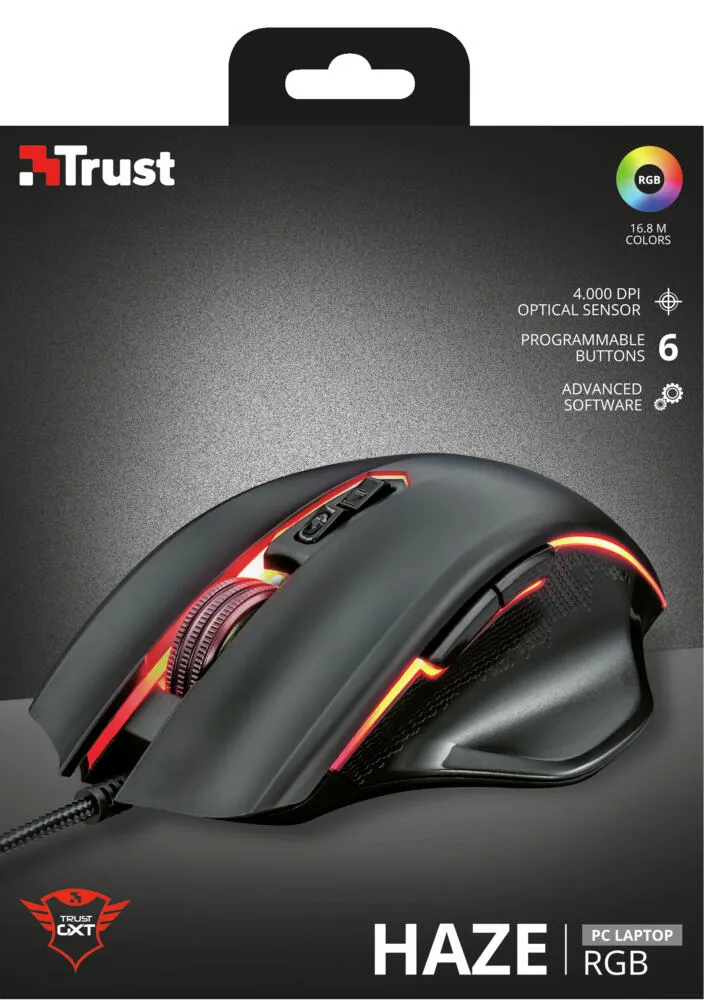 Trust GXT 168 Haze 22331 4000 DPI Oyuncu Faresi Thumbnail 10