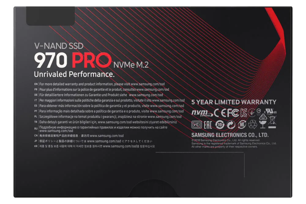 Samsung 970 PRO 512 GB MZ-V7P512BW M.2 22x80 Gen3 NVMe SSD Thumbnail 9