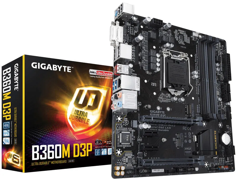 GIGABYTE B360M D3P LGA1151 4x DDR4 1x M.2 Micro-ATX Anakart Thumbnail 2