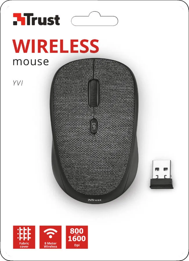 Trust Yvi Fabric 22628 1600 DPI Kablosuz Mouse Thumbnail 7
