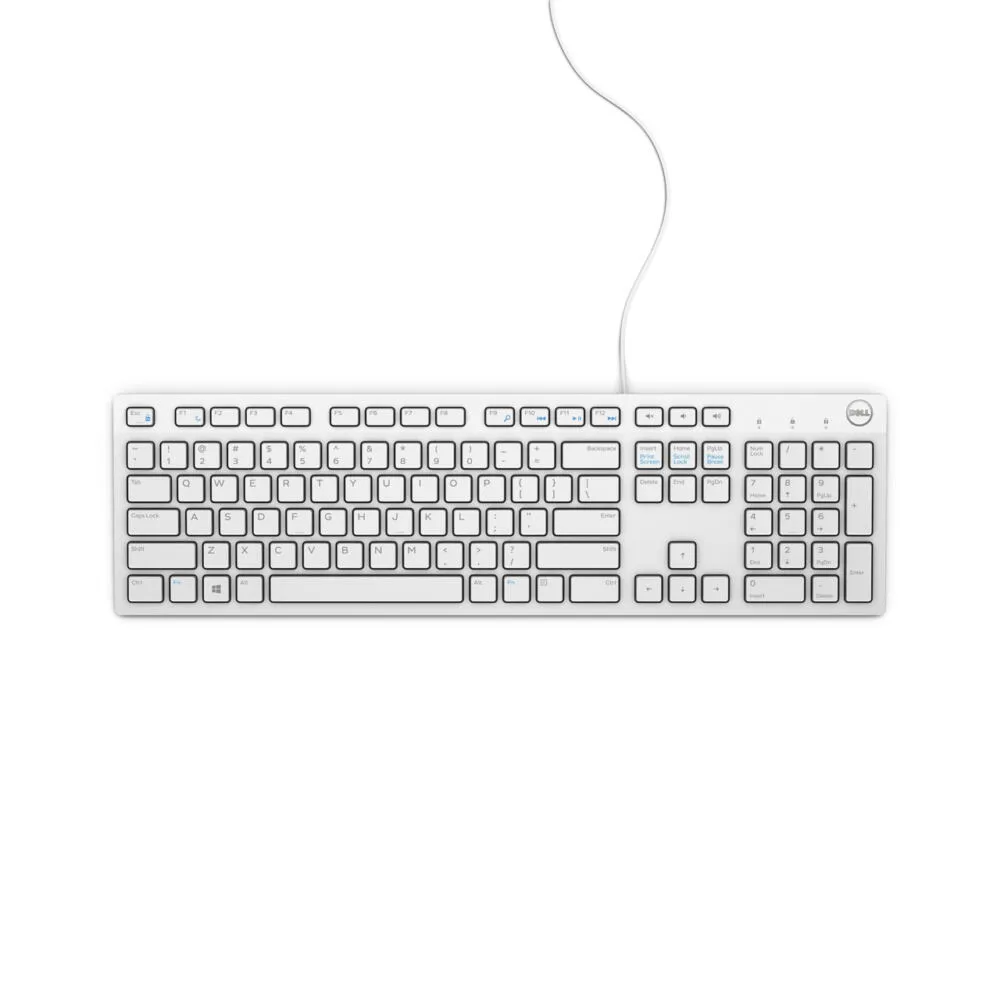 DELL KB216 Evrensel USB QWERTY İskandinav Beyaz Klavye