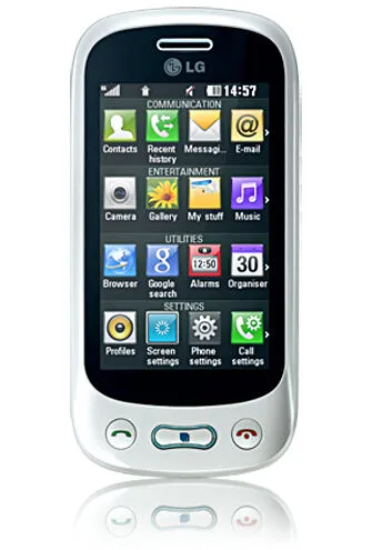 LG GT350 7,62 cm (3") Tek SIM Nucleus OS 950 mAh Siyah, Gümüş Akıllı Telefon