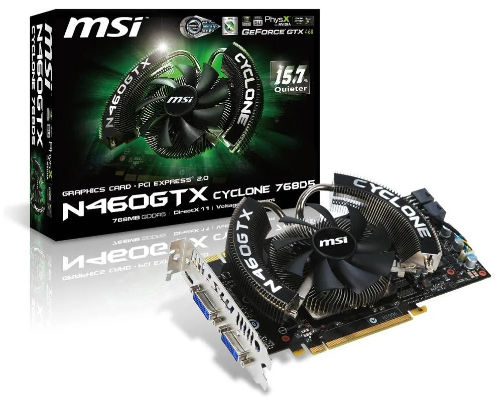 MSI GeForce GTX 460 Cyclone 768MB NVIDIA GDDR5 Ekran Kartı