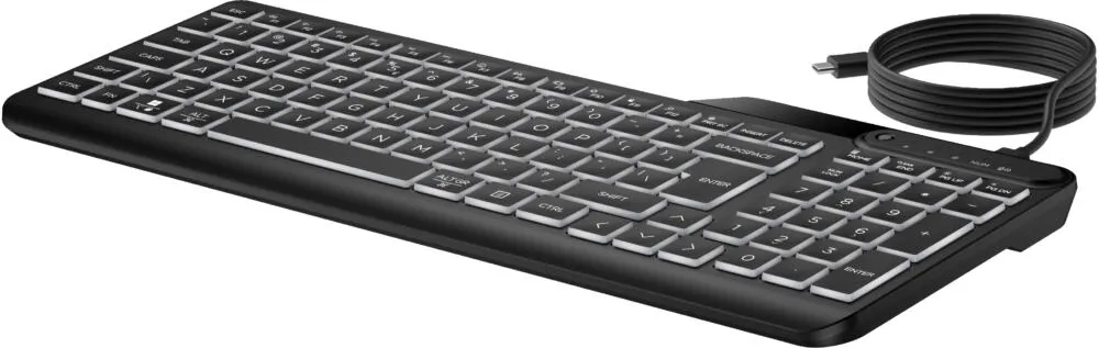 HP 405 Multi-Device Backlit Wired Keyboard 7N7C1UT Klavye Thumbnail 2