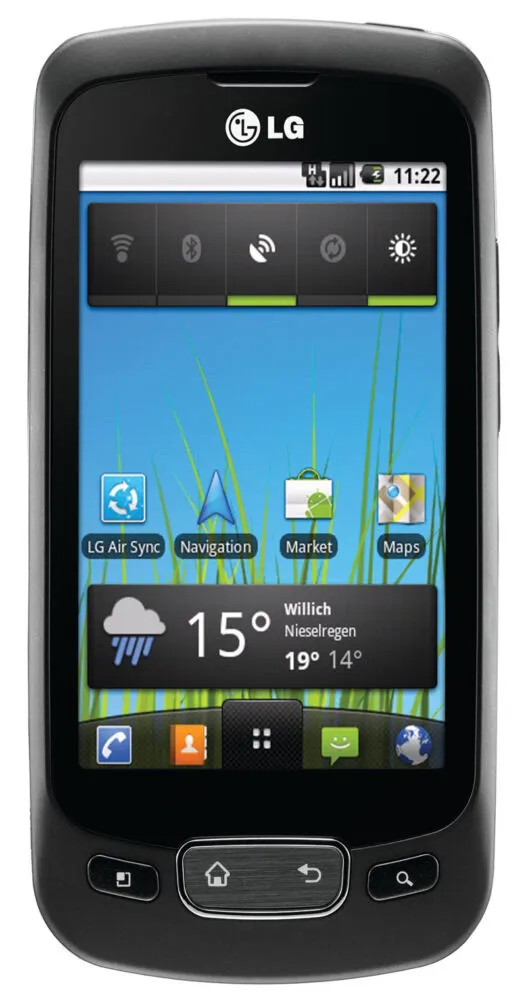 LG Optimus One P500 8,13 cm (3.2") Tek SIM Android 2.2 3G 1500 mAh Siyah Akıllı Telefon