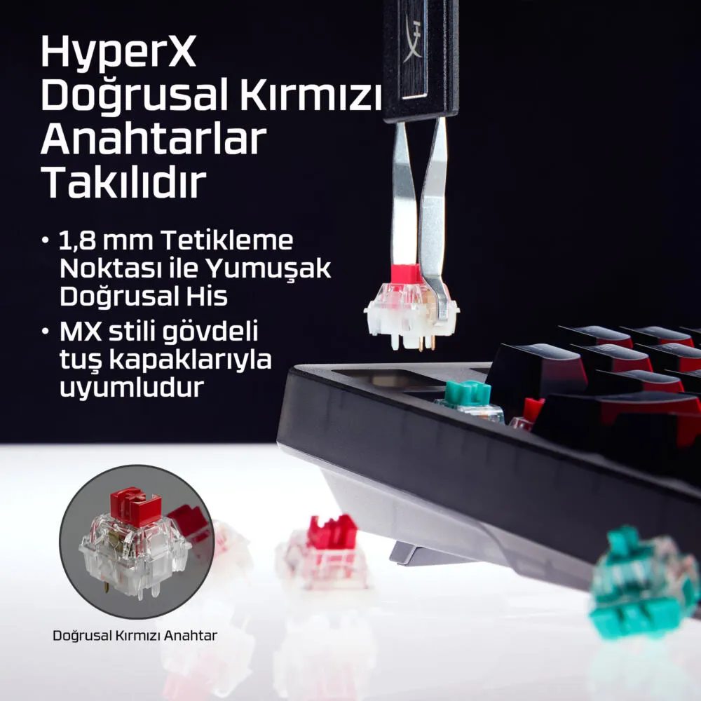 HyperX Origins 2 1800 B4QS4AA Mekanik RGB Oyuncu Klavyesi Thumbnail 3