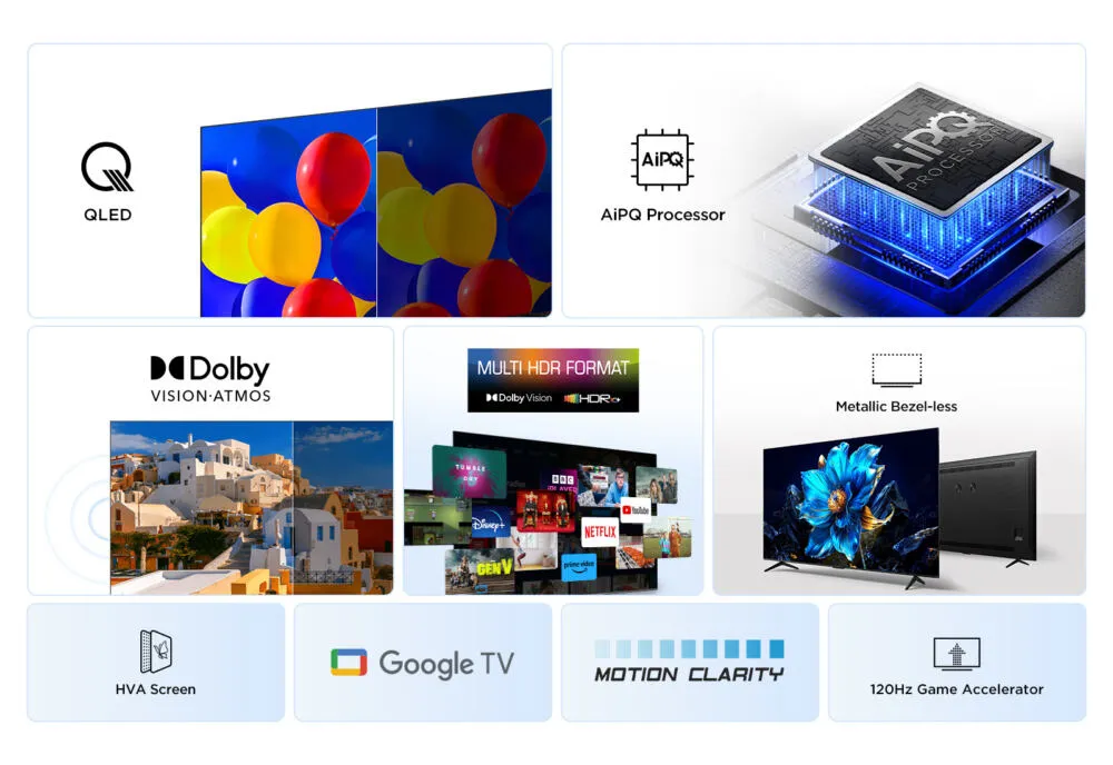 TCL 85P7K-UK 85 inç 4K Ultra HD QLED TV Thumbnail 8